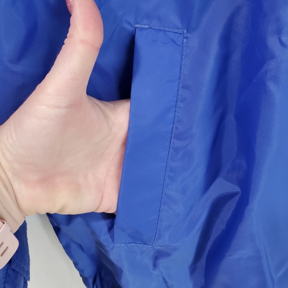 Lands End Mens Nylon Jacket Coat Softshell Outdoor Blue Rain Windbreaker SZ L - Picture 5 of 11